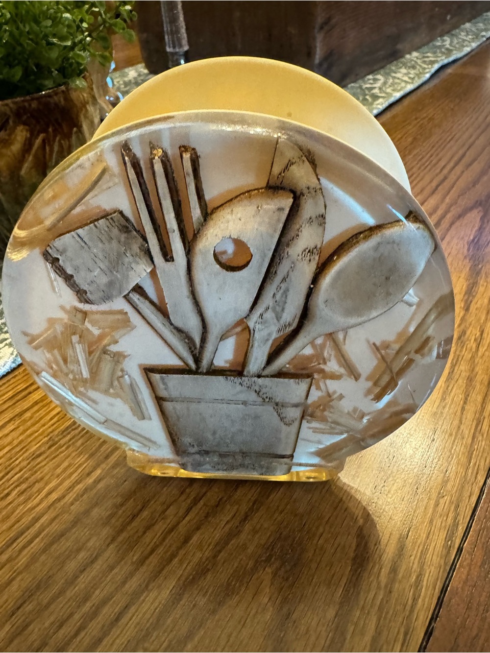 1970’s Lucite and Plastic Napkin Holder Made in Riverside, CA